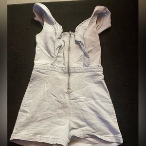 No Boundaries Light Blue Denim Romper